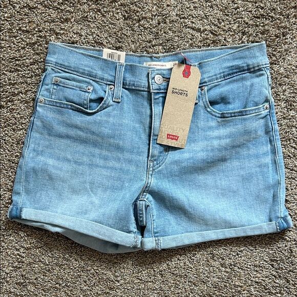 Levi’s Women’s Mid Length Mid Rise Shorts Size 8 NEW - Picture 1 of 6